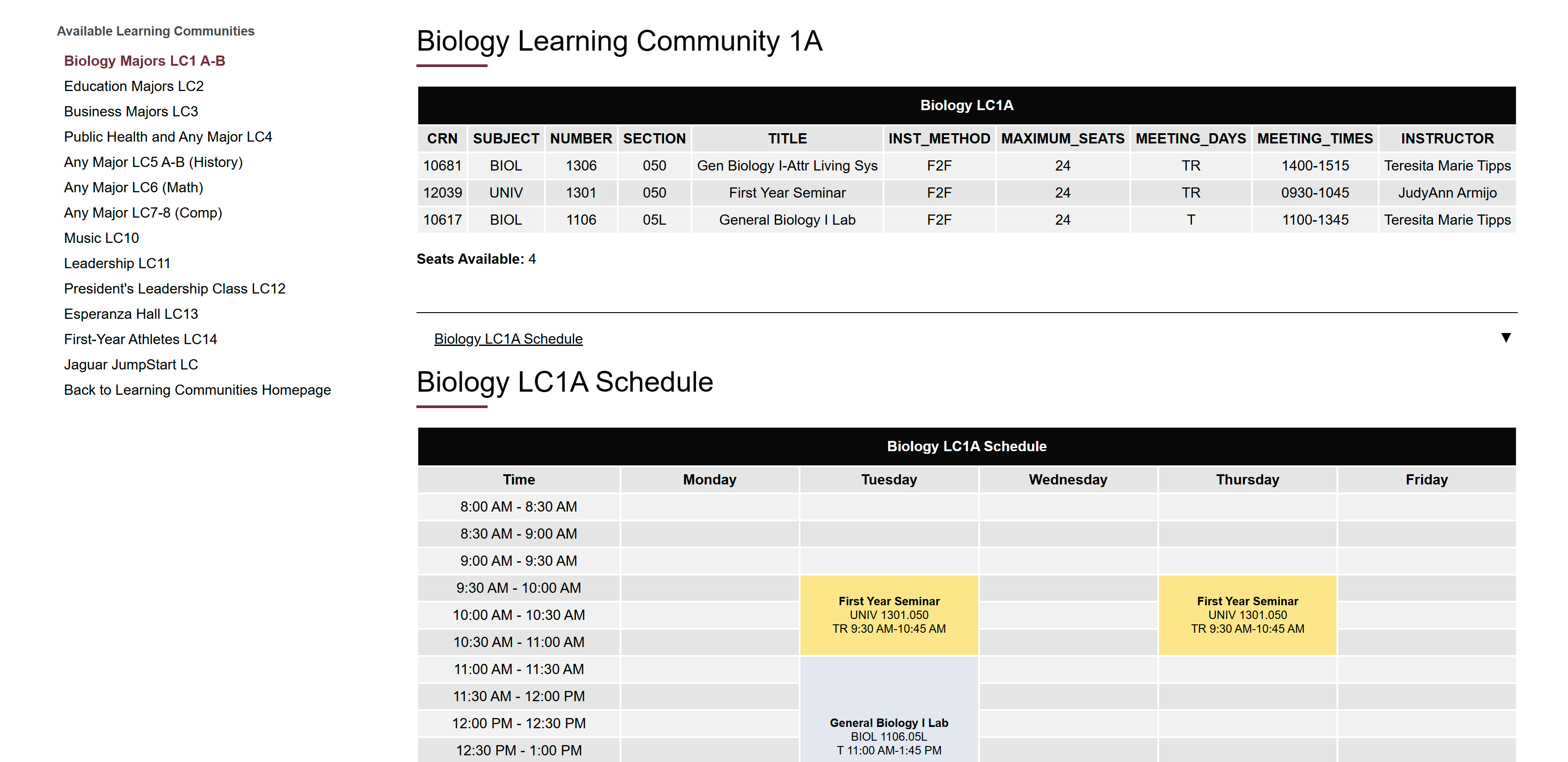 Learning Communities Hero Image